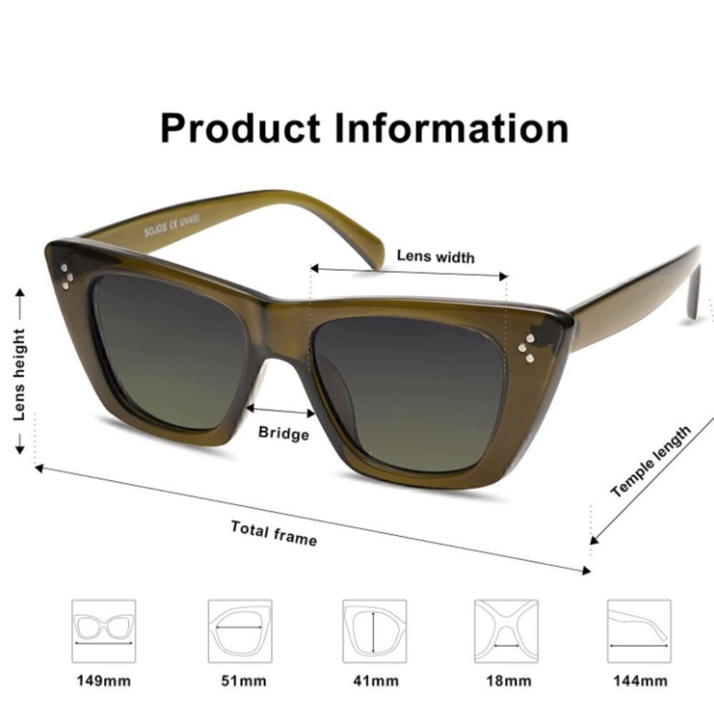 Retro cat eye Frame Sunglasses - Picture 3 of 3